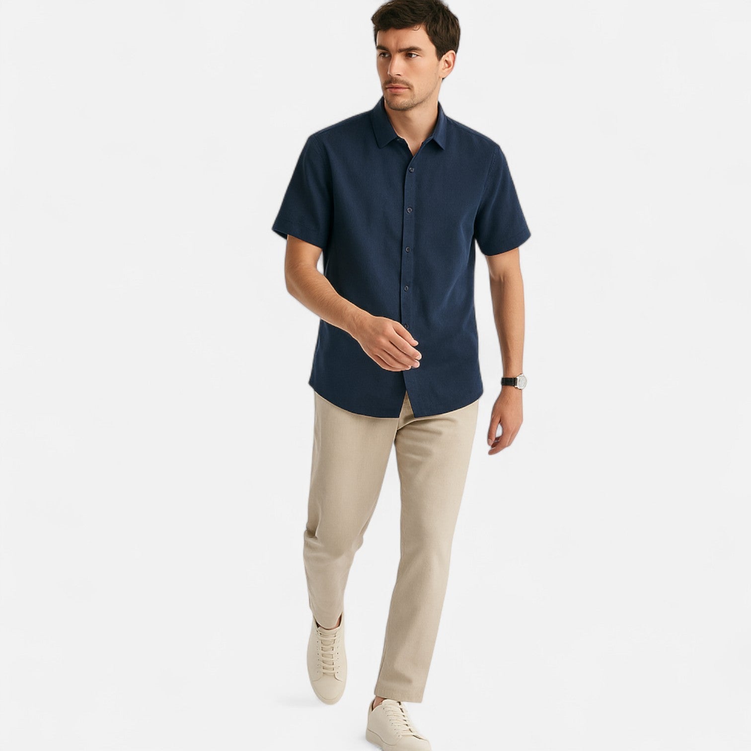 Classic Lightweight Relaxed Linen Men's Shirt for Summer 2