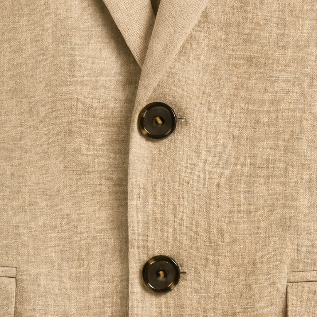 Elegant Lightweight Slim Fit Linen Suit for Men - Perfect Wedding Attire