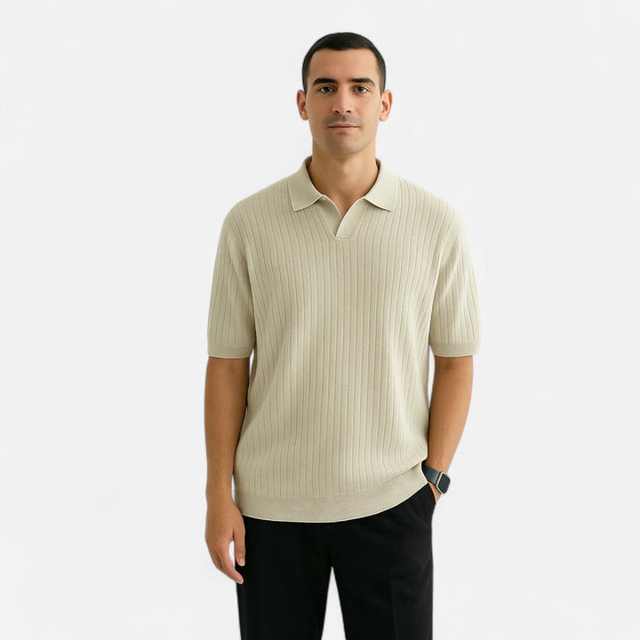 Elegant Breathable Silk Men's Polo Shirt - Short Sleeve, Classic Fit, Summer Style 2