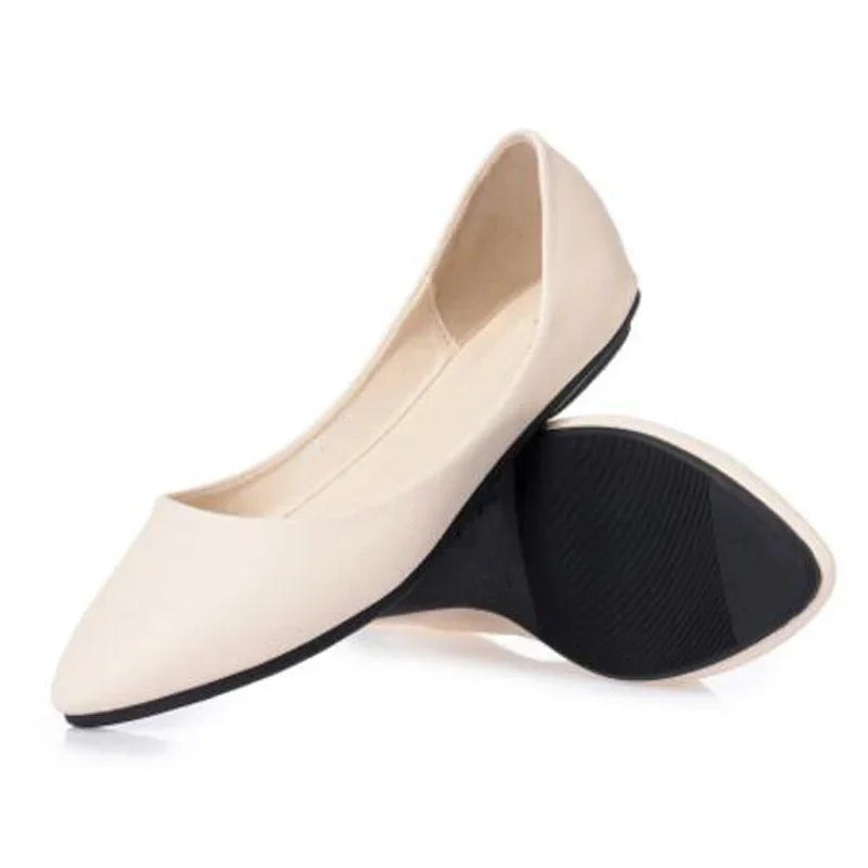 Elegant Women’s Ballerinas – Minimalist Design with Pointed Toe and Non-Slip Sole 0