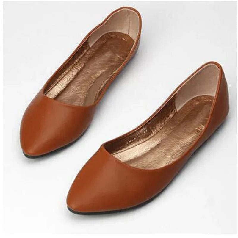 Elegant Women’s Ballerinas – Minimalist Design with Pointed Toe and Non-Slip Sole 4