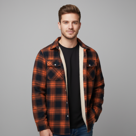 Hunt | Lined Plaid Shirt Jacket