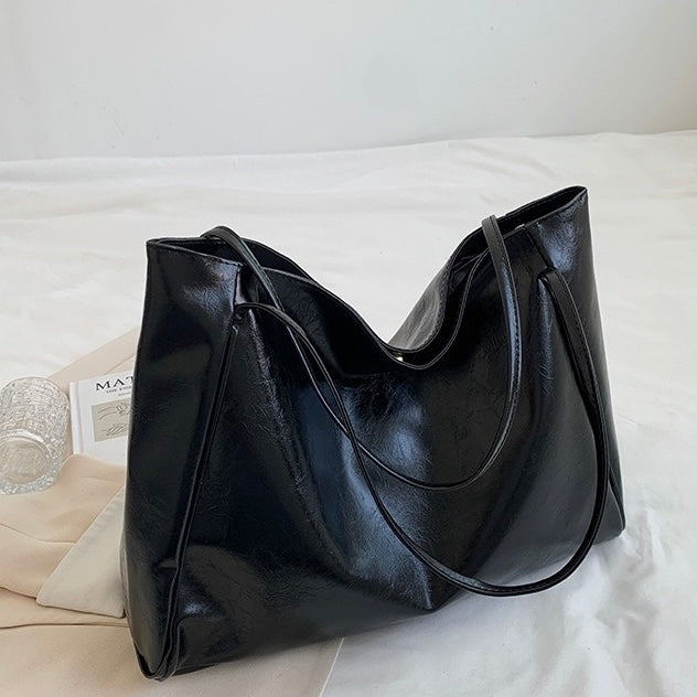 Large Soft Tote Shoulder Bag with Double Straps for Everyday Use