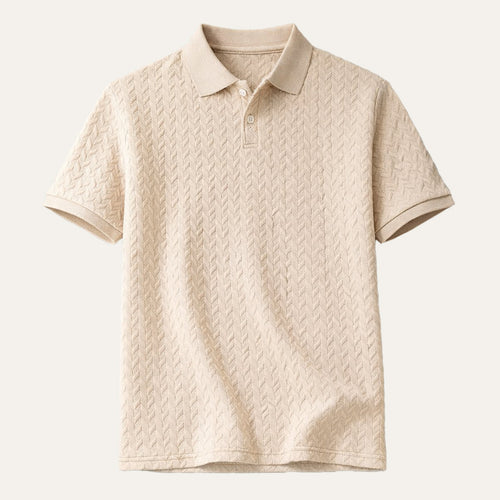 Lightweight Breathable Textured Golf Polos for Men - Relaxed Fit Summer Polo Shirt