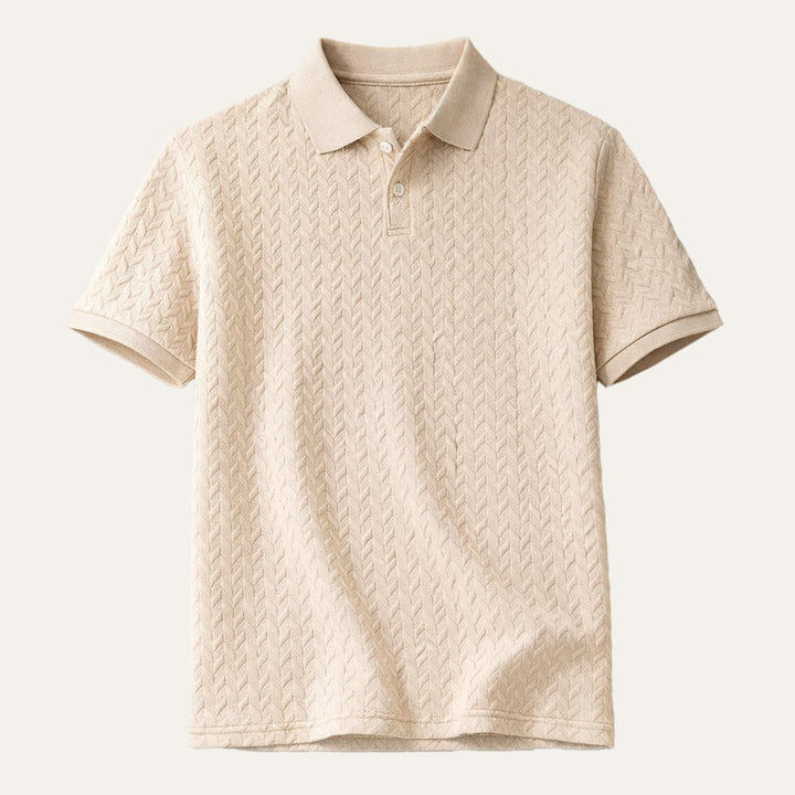 Lightweight Breathable Textured Golf Polos for Men - Relaxed Fit Summer Polo Shirt 0