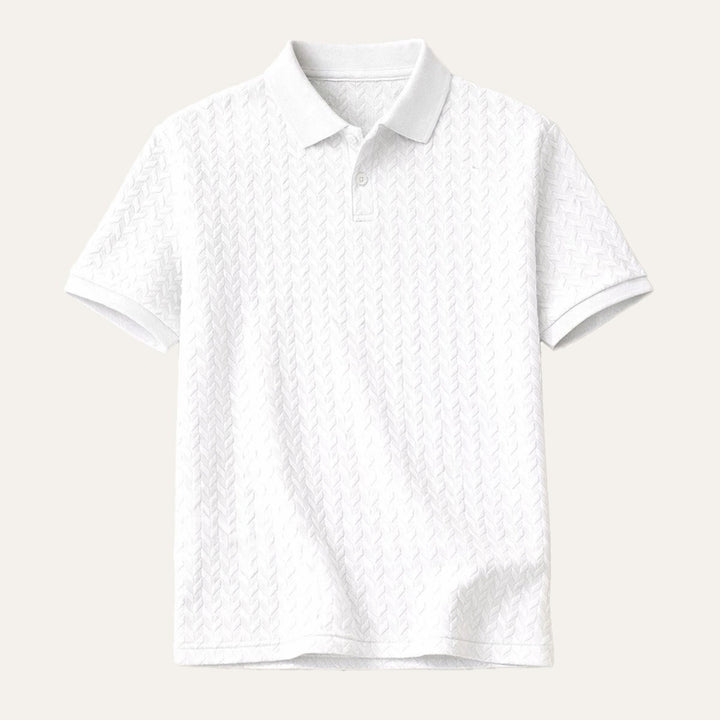 Lightweight Breathable Textured Golf Polos for Men - Relaxed Fit Summer Polo Shirt 4