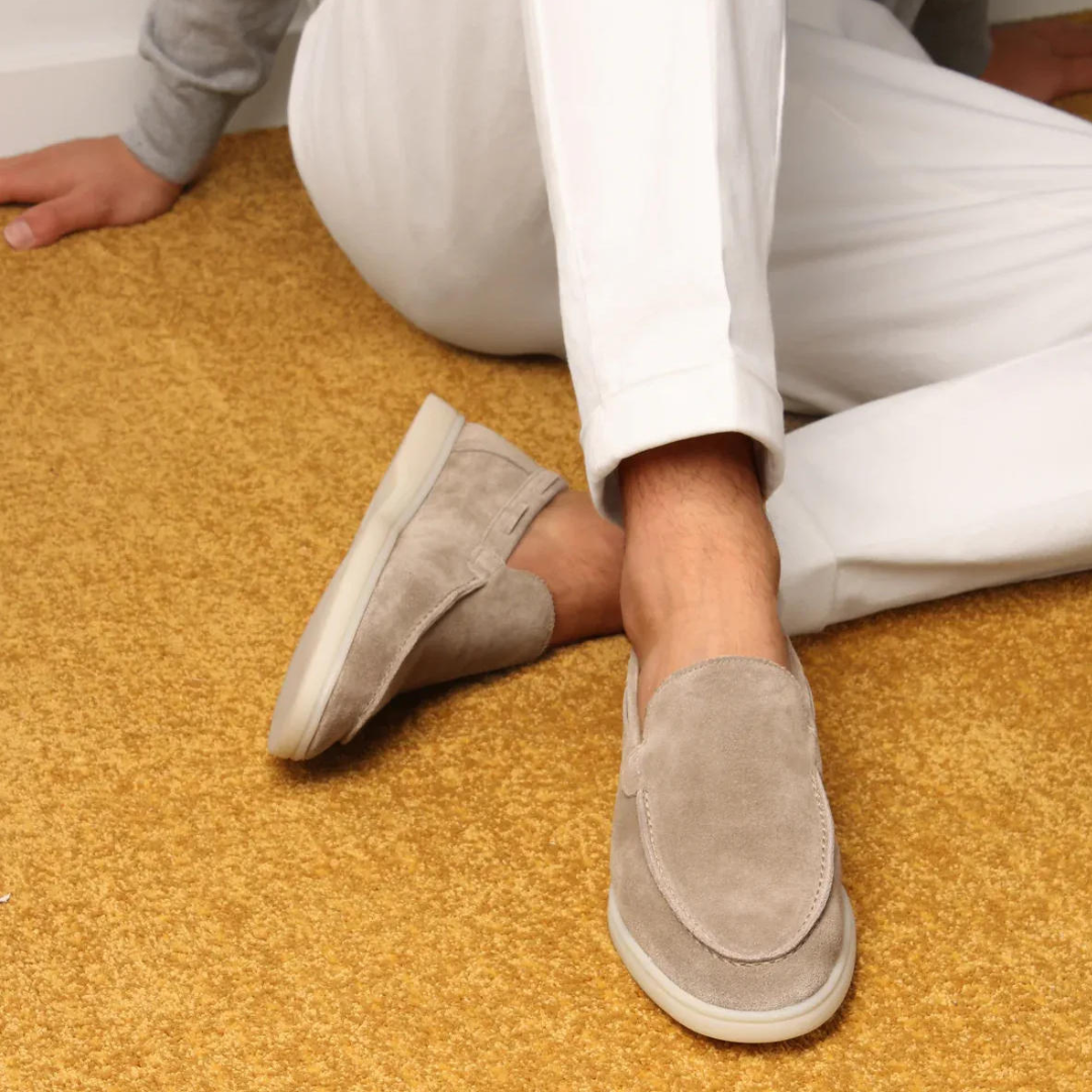 Men’s Brown Suede Loafers – Slip-On Design with Comfort Fit