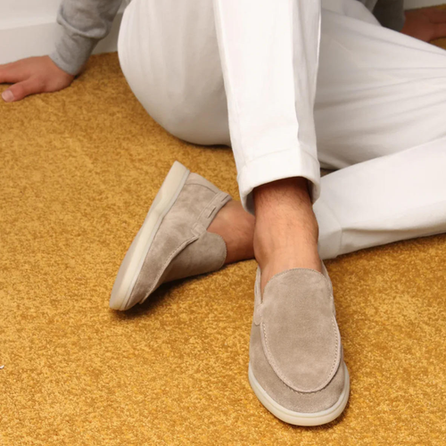 Men’s Brown Suede Loafers – Slip-On Design with Comfort Fit