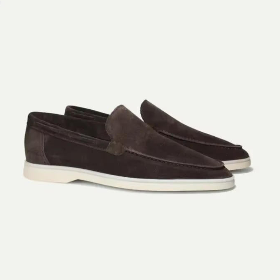 Men’s Brown Suede Loafers – Slip-On Design with Comfort Fit