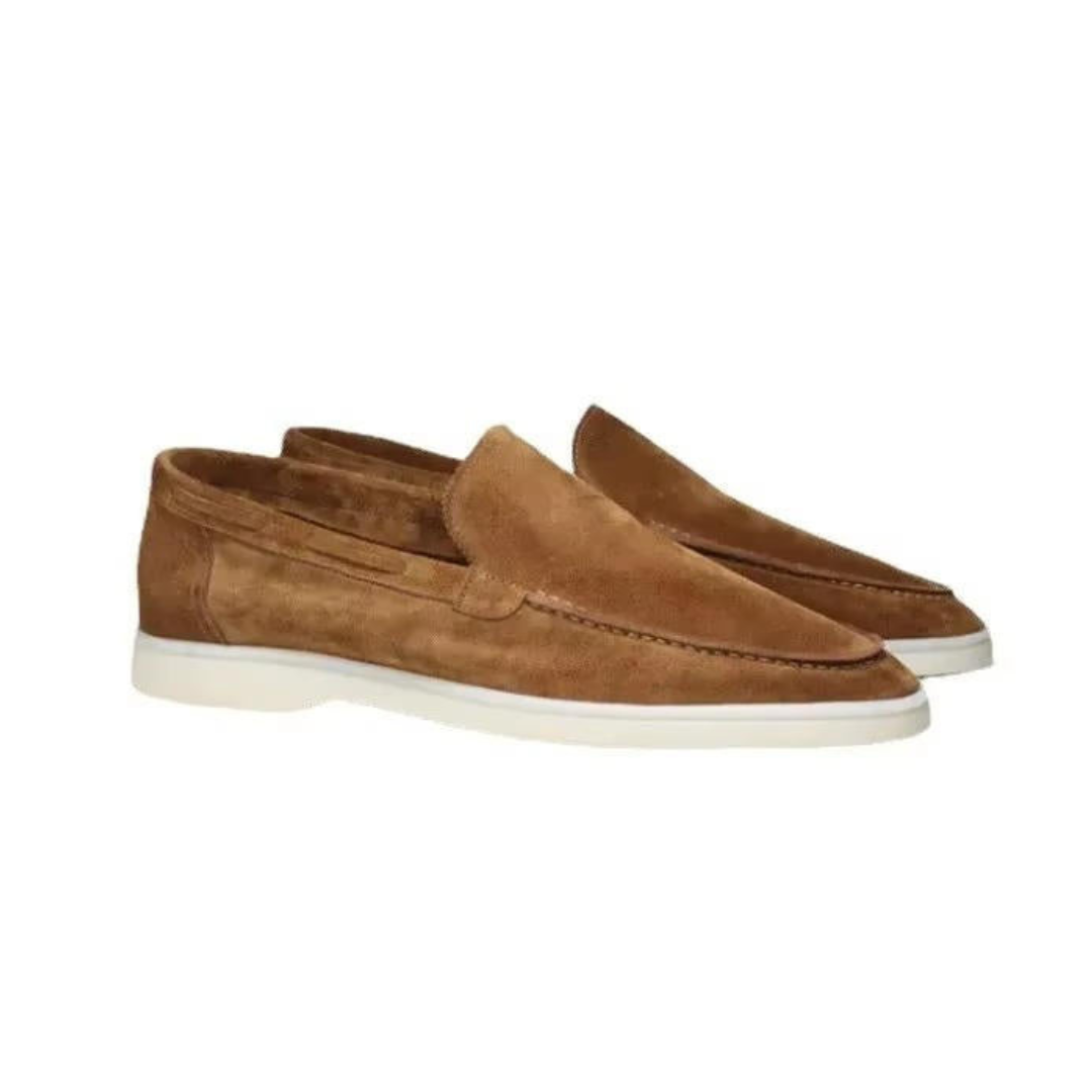 Men’s Brown Suede Loafers – Slip-On Design with Comfort Fit