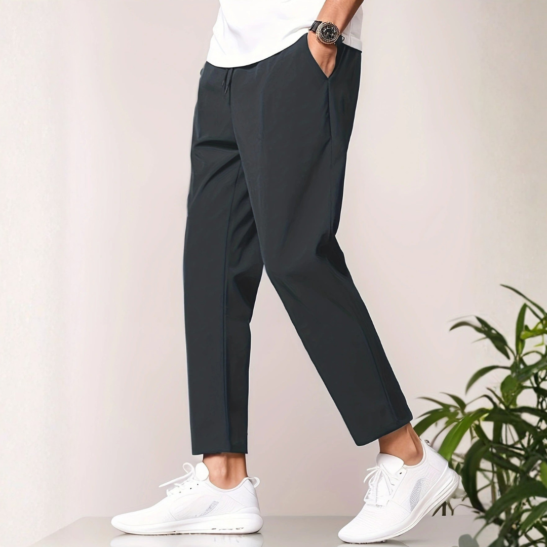 Men’s Casual Drawstring Trousers – Comfortable Loose Fit for Everyday Wear