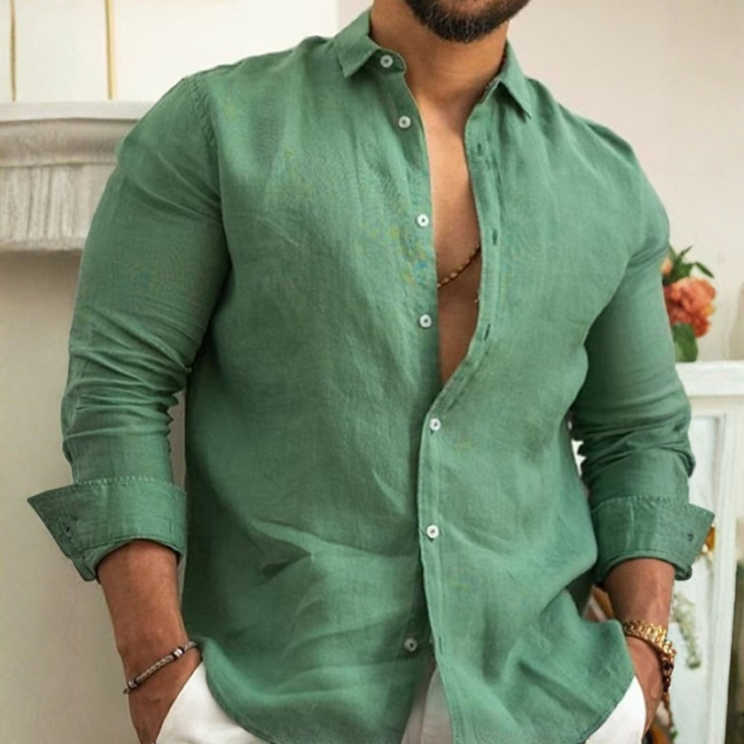 Men's Casual Linen Shirt – Breathable, Stylish, and Versatile