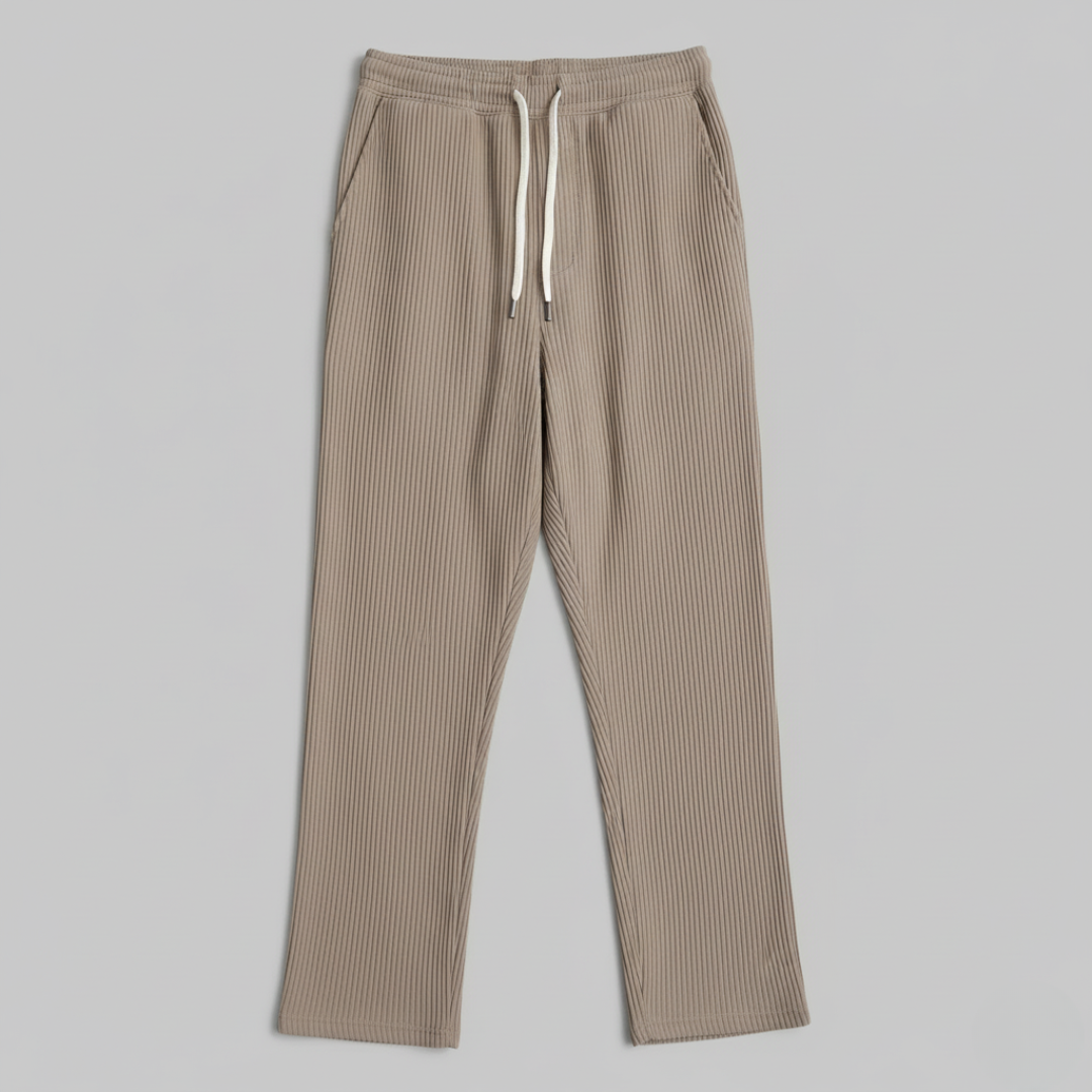 Men’s Casual Relaxed Fit Ribbed Pants
