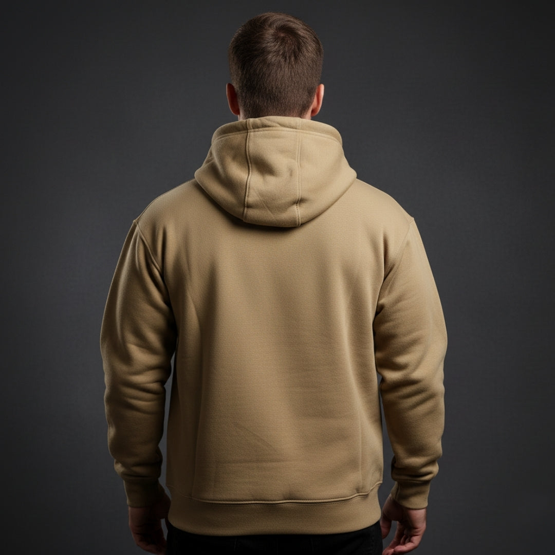 Men’s Half Zip Hoodie with Sleeve Pockets and Kangaroo Pocket