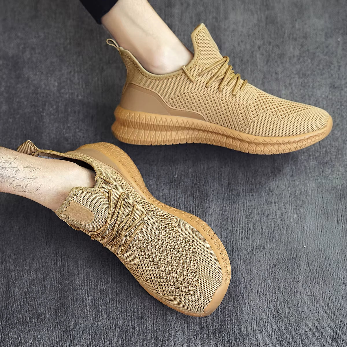 Men's Lightweight Adaptive Sneakers – Breathable Mesh Summer Shoes with Orthopedic Arch Support