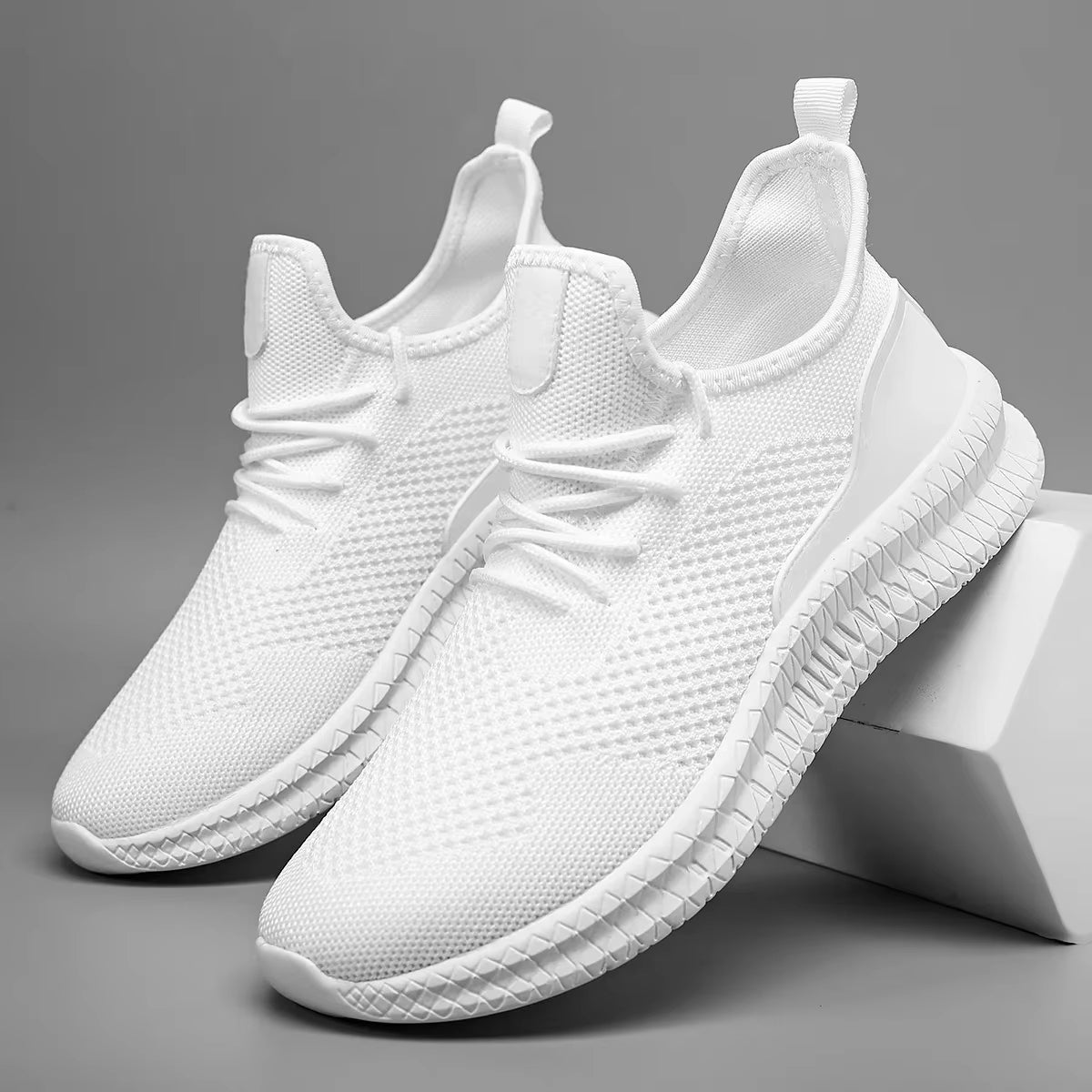Men's Lightweight Adaptive Sneakers – Breathable Mesh Summer Shoes with Orthopedic Arch Support