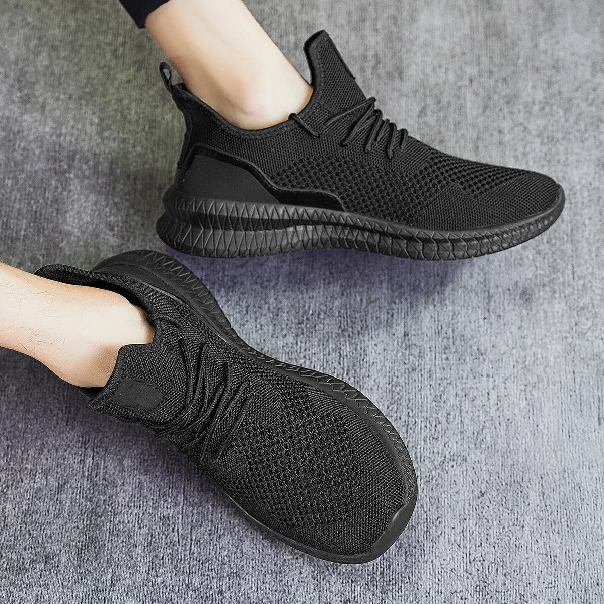 Men's Lightweight Adaptive Sneakers – Breathable Mesh Summer Shoes with Orthopedic Arch Support