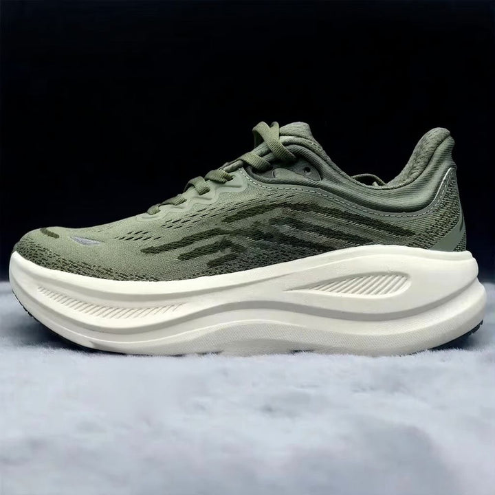 Men's Lightweight Breathable Sneakers – Shock-Absorbing Daily Trainer Green Mesh