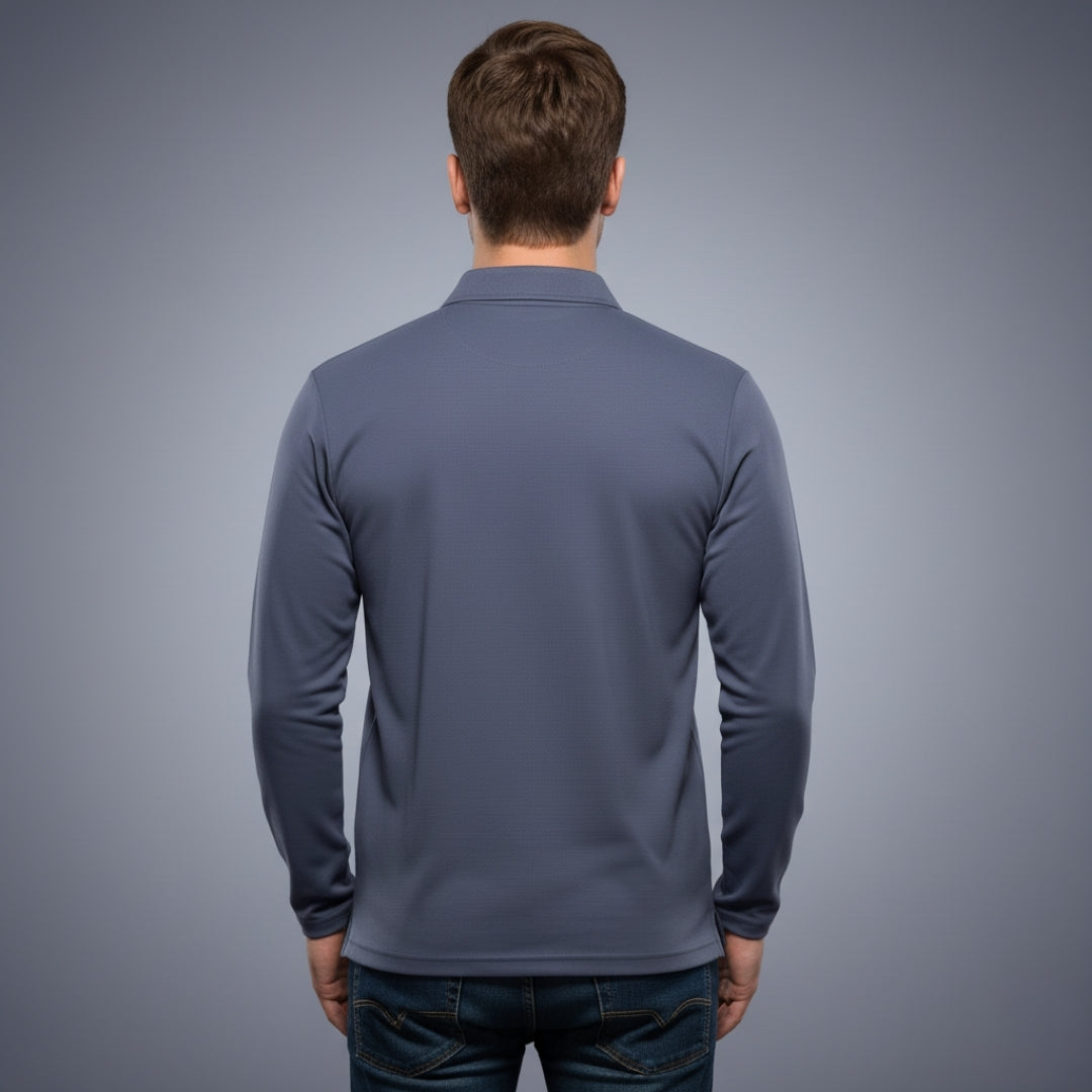 Men’s Long Sleeve Smart Casual Polo Shirt