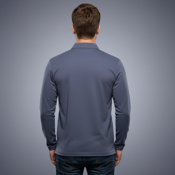 Men’s Long Sleeve Smart Casual Polo Shirt