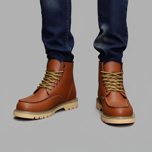 Men’s Moc Toe Winter Boots Velvet Lined