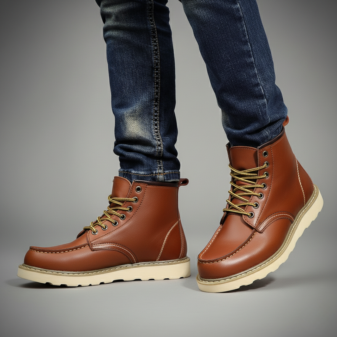 Men’s Moc Toe Winter Boots Velvet Lined