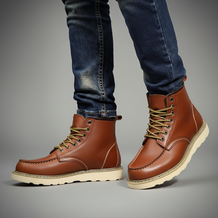 Men’s Moc Toe Winter Boots Velvet Lined