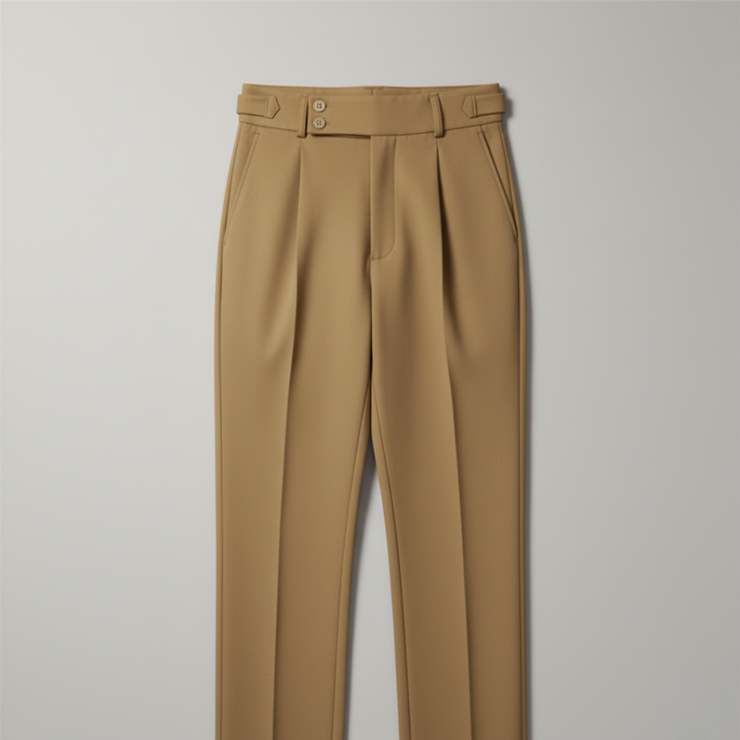Men’s Old Money Gurkha Trousers with Tapered Fit
