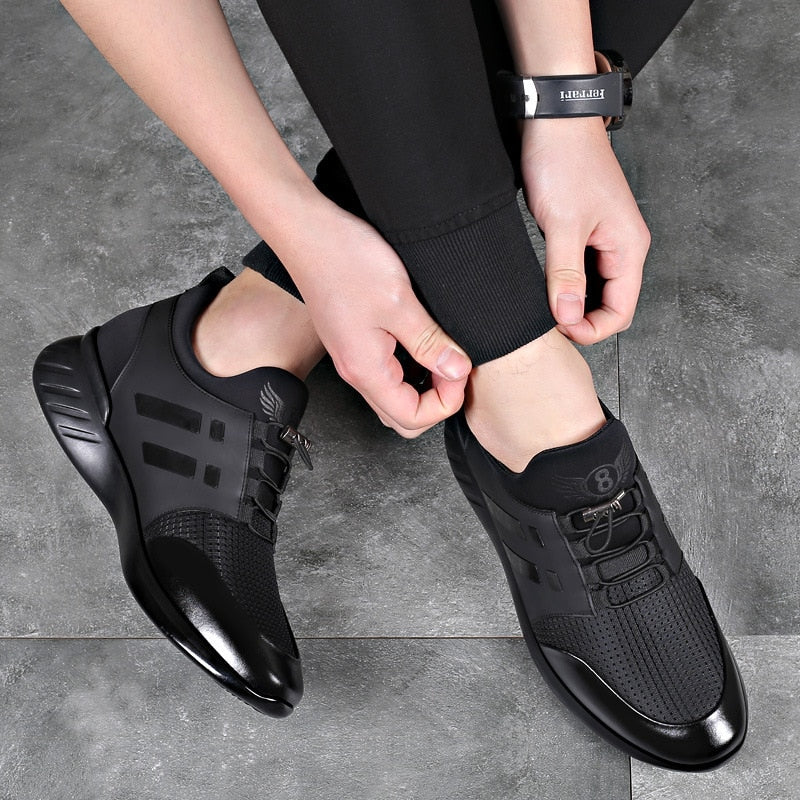 Men's Premium Orthopedic Leather Shoes – Non-Slip Summer Arch Support in Breathable Leather