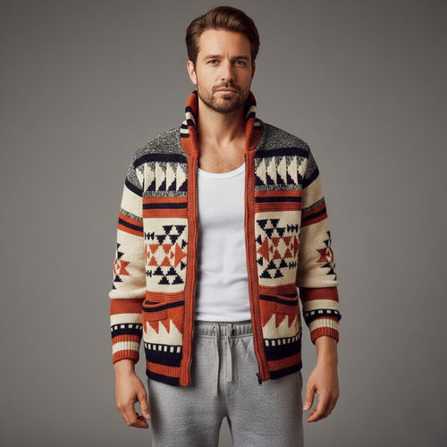 Men’s Relaxed Fit Knit Zip Sweater
