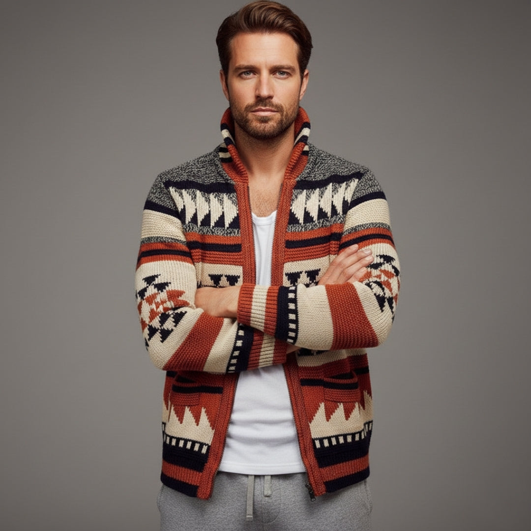 Men’s Relaxed Fit Knit Zip Sweater