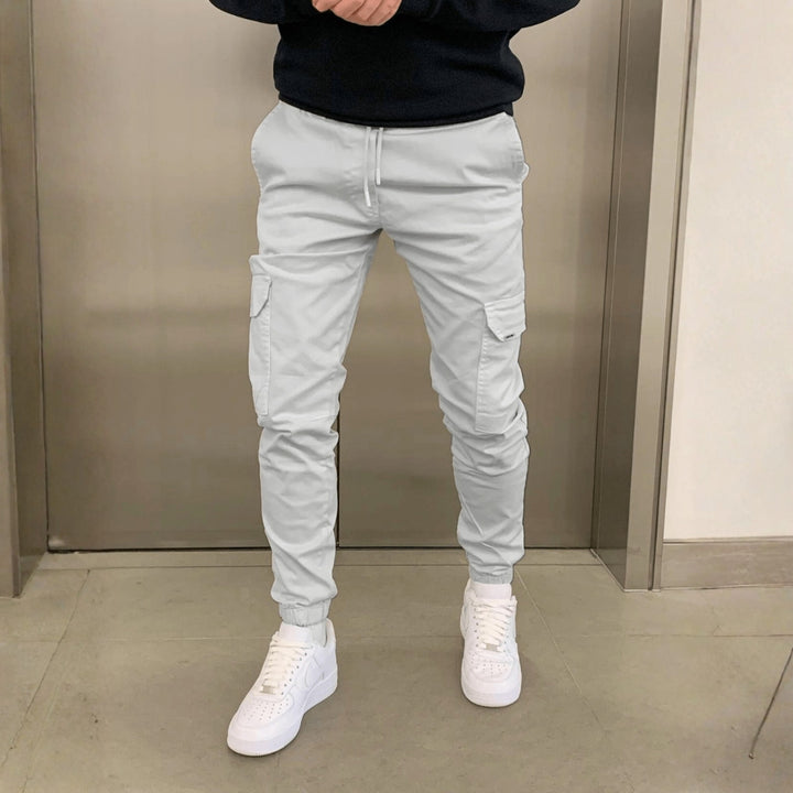 Men’s Slim Fit Cargo Joggers with Adjustable Waist and Tapered Cuffs