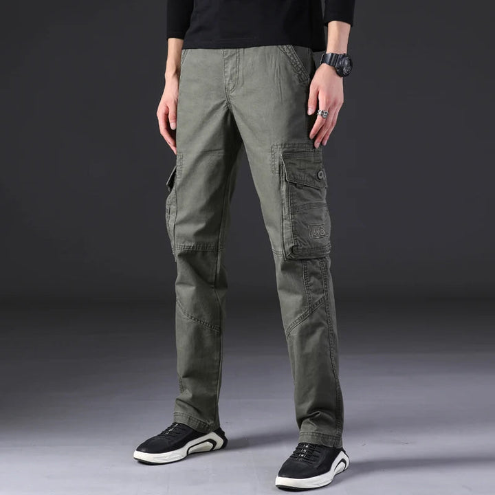 Men’s Straight Fit Cargo Pants with Multi Pocket Design