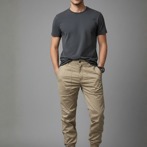 Men’s Stretch Utility Cargo Pants with Tapered Fit