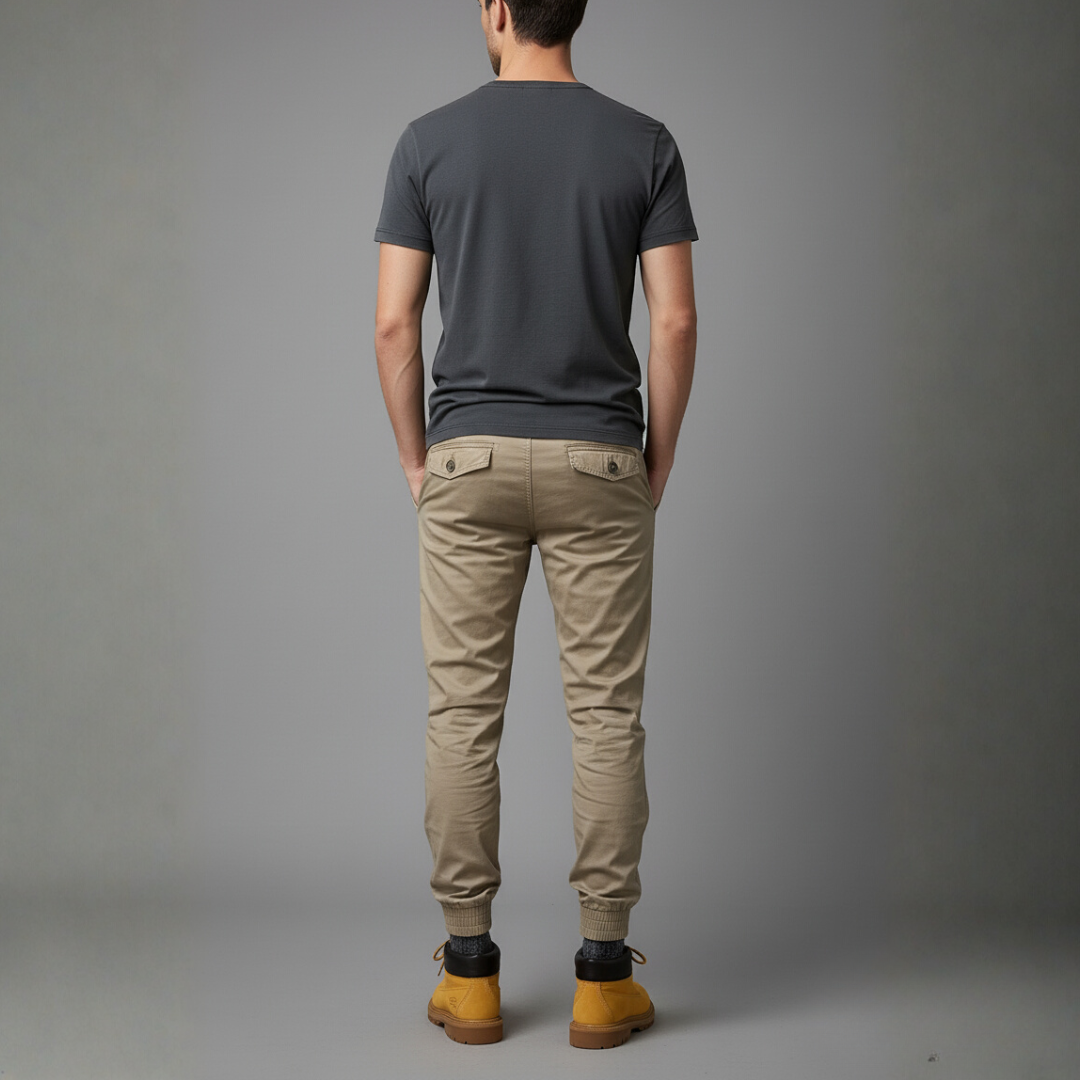 Men’s Stretch Utility Cargo Pants with Tapered Fit