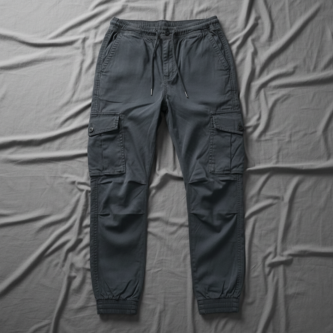 Men’s Stretch Utility Cargo Pants with Tapered Fit