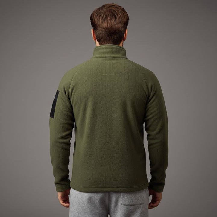 Men’s Tactical Zipper Sweatshirt with Reinforced Sleeves