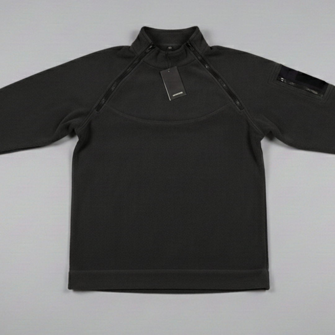 Men’s Tactical Zipper Sweatshirt with Reinforced Sleeves
