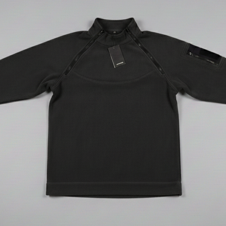 Men’s Tactical Zipper Sweatshirt with Reinforced Sleeves