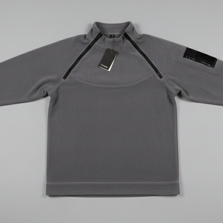 Men’s Tactical Zipper Sweatshirt with Reinforced Sleeves