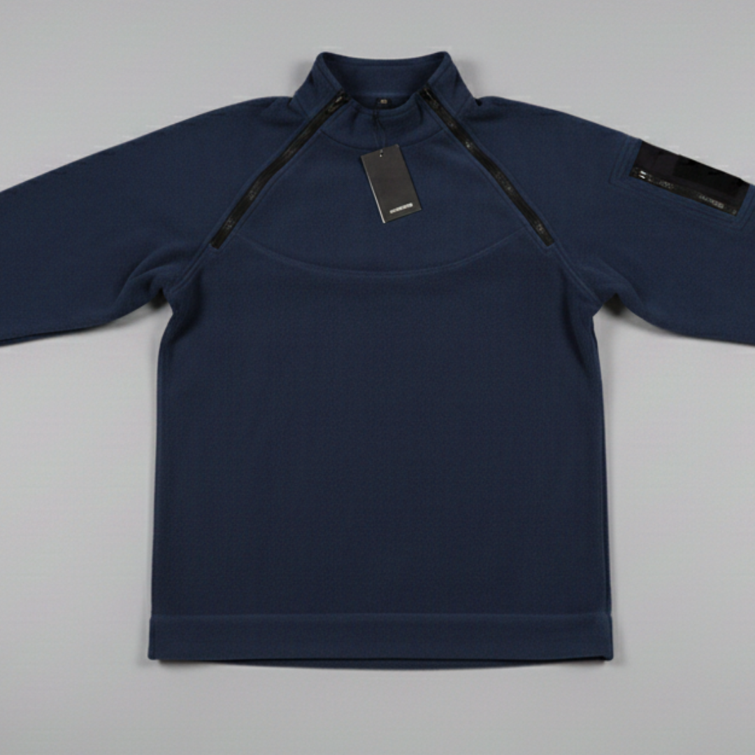 Men’s Tactical Zipper Sweatshirt with Reinforced Sleeves