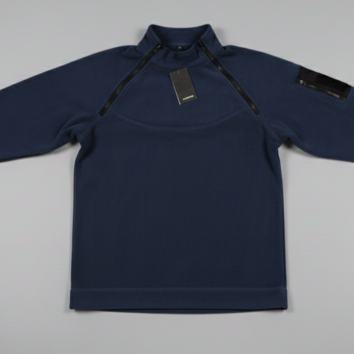 Men’s Tactical Zipper Sweatshirt with Reinforced Sleeves
