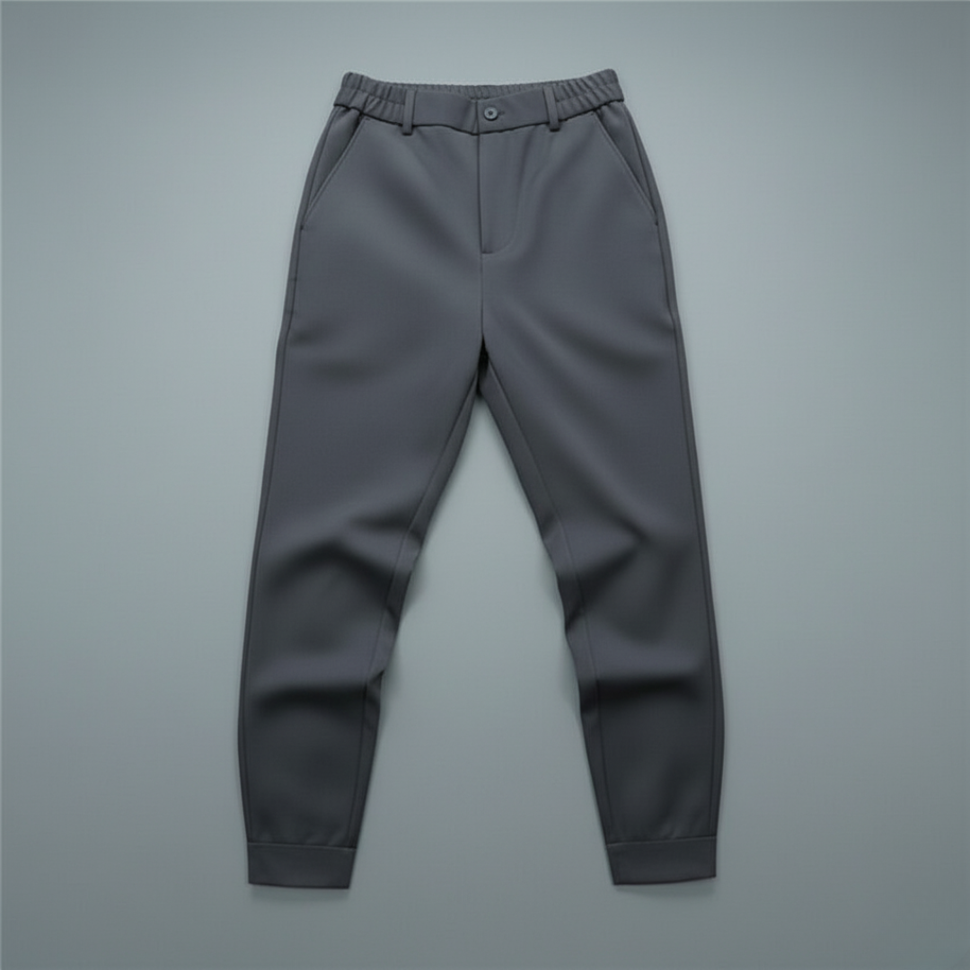 Men’s Tapered Fit Pants with Flexible Waist for Everyday Wear