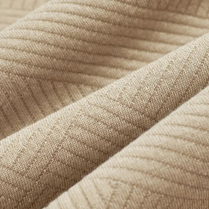 Men’s Vintage Geometric Texture Zip Up Sweater