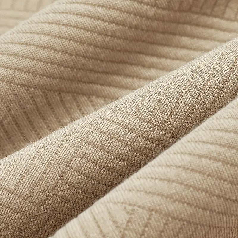 Men’s Vintage Geometric Texture Zip Up Sweater