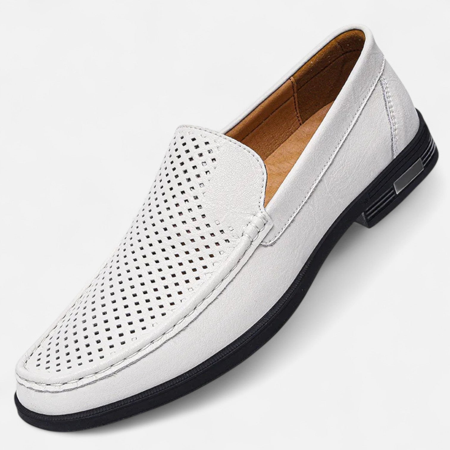 Men's Brown Leather Penny Loafers – Comfortable Slip-On Shoes for Formal Events 4