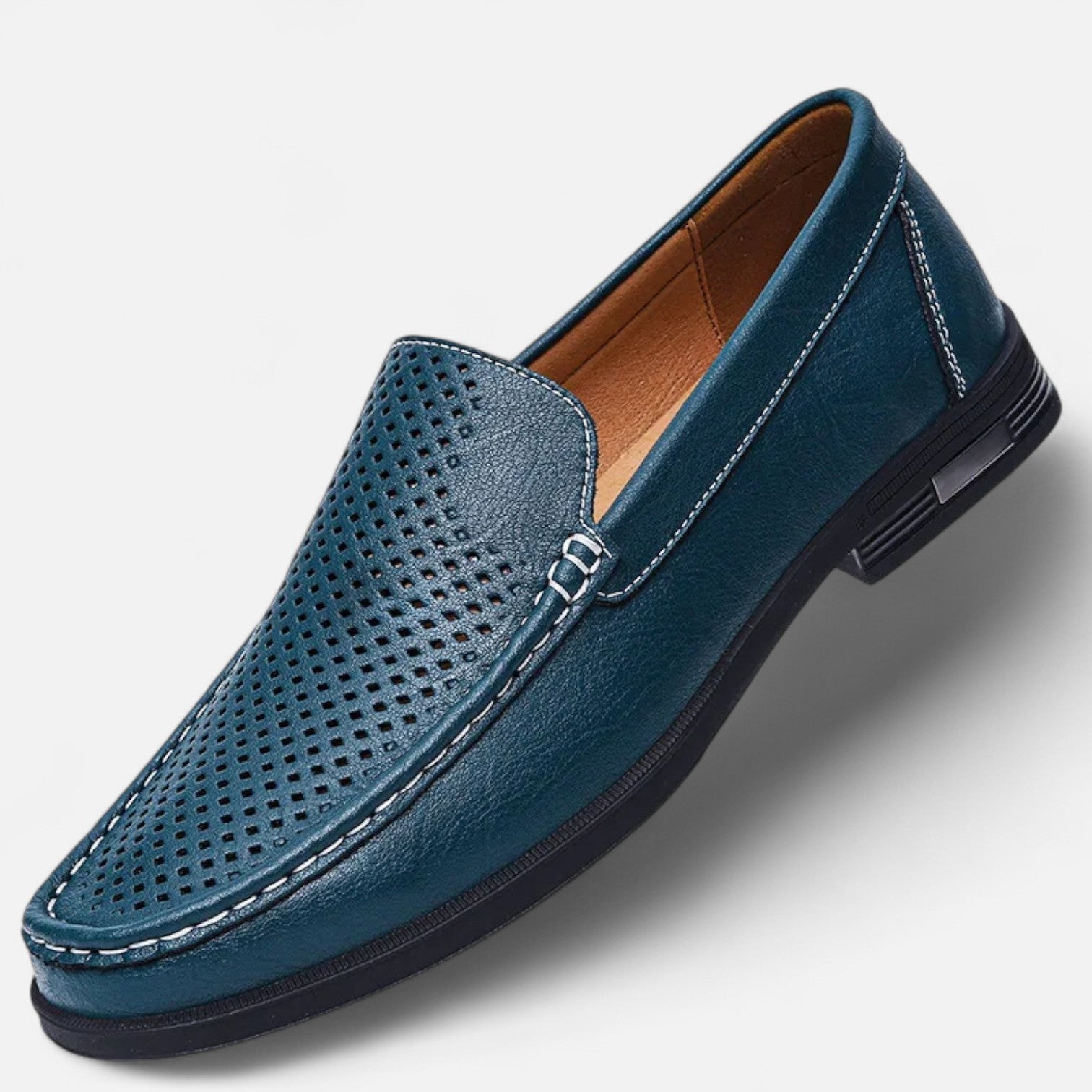 Men's Brown Leather Penny Loafers – Comfortable Slip-On Shoes for Formal Events 6