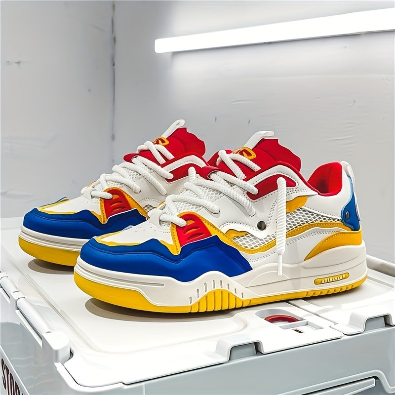Men's Casual Chunky Sneakers with Distinctive Sole and Structured Design 4