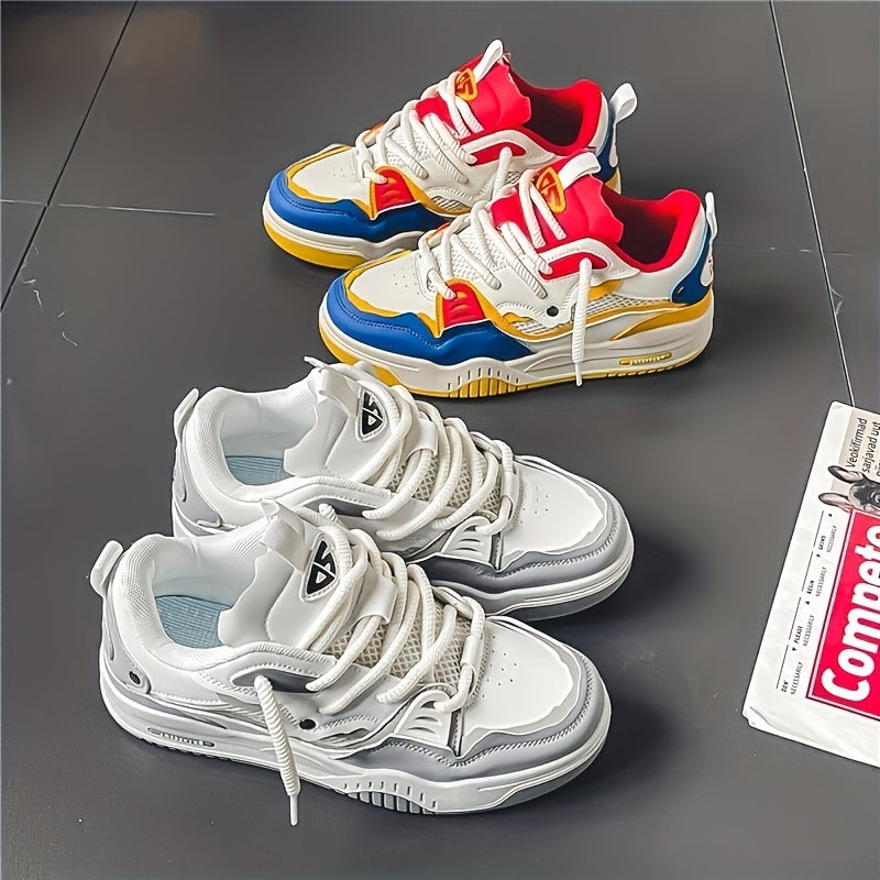 Men's Casual Chunky Sneakers with Distinctive Sole and Structured Design 5