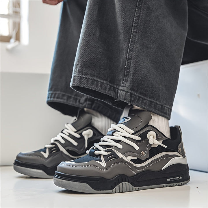 Men's Casual Chunky Sneakers with Distinctive Sole and Structured Design 7